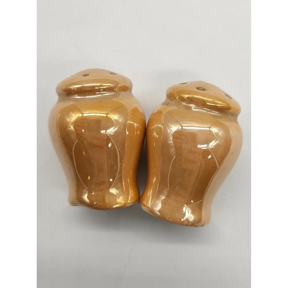 Vintage Lusterware Japan Ceramic Salt and Pepper Shakers Set Kitchen Table Decor